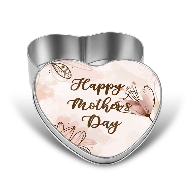 Personalised Mothers Day Metal Storage Tin With Heart Shape and Nice Design