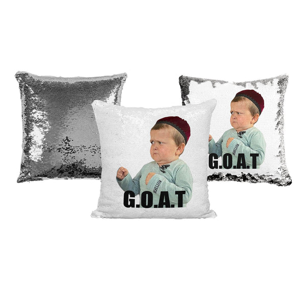 Hasbulla Goat Sequin Cushion With Funny Face For Birthday Gift Or Christmas Gift