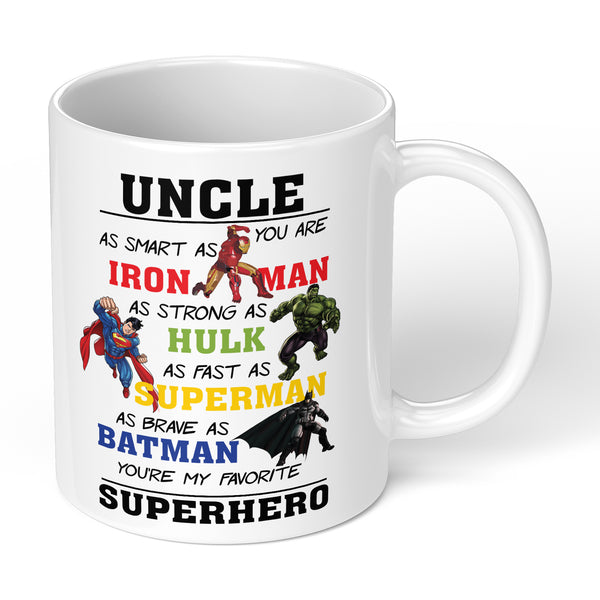 Mug For Uncle With Super Hero Design For Fathers Day Or Birthday Gift