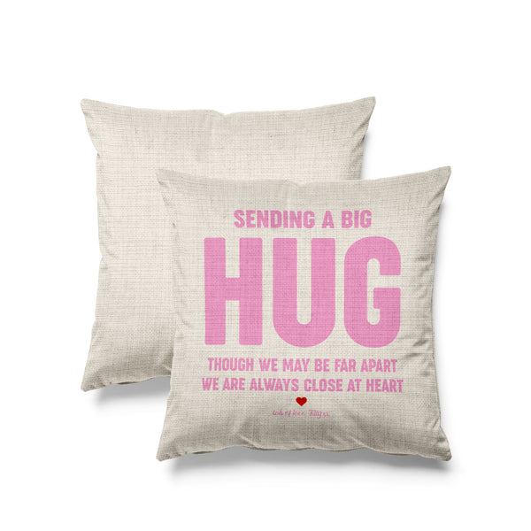 Personalized Sending You Big Hug Pillow Cushion Perfect Gift for Mom Grandma Sister or Loved One