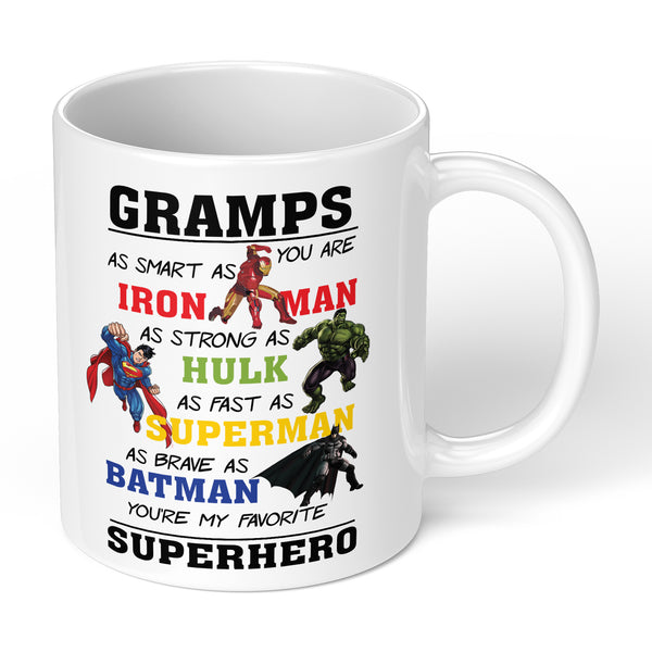 Fathers Day Gift For Gramps With Nice Superhero Design Mug