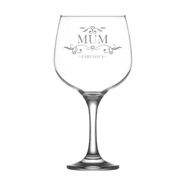 Engraved Mother's Day Gin Glass for Mum, Mummy, Grandma, Auntie