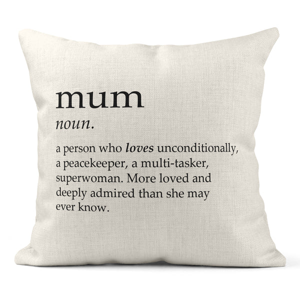 Mothers Day Canvas Pillow Gift With Nice Praise For Mum Grandma Auntie & Nanny