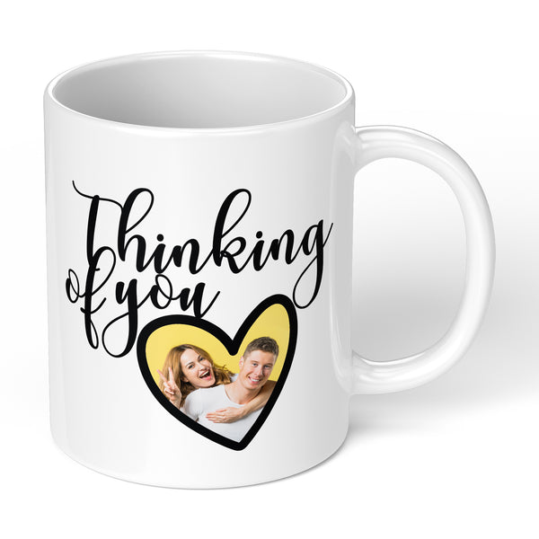 Personalised Mug For Valentines Gift With Customized Image And Thinking Of You Design