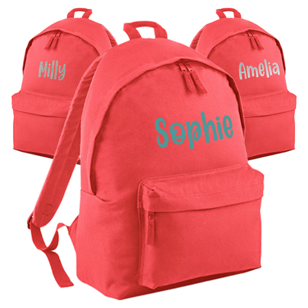 Personalised School Backpack With Nice Custom Name For Kids And Children For Birthday Gift