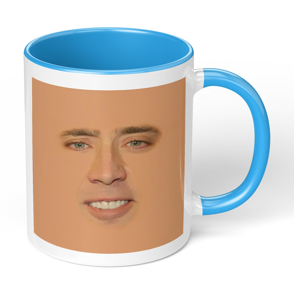 Coffee Mug With Nicolas Cage Funny Face Perfect Present For Movie lovers