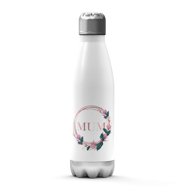 Personalised Floral Thermos Water Bottle for Mothers Day Gift Perfect for Mum