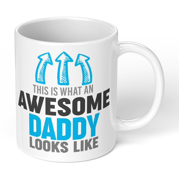 Personalised Fathers Day Mug With Awesome Daddy Design For Fathers Day