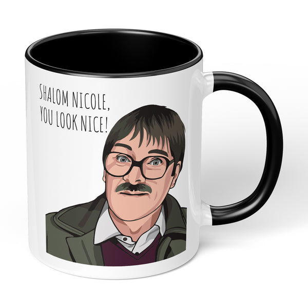 Personalised Shalom Mug With Shalom You Look Nice Design For Birthday Present