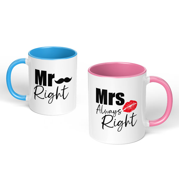 Valentines Day Or Anniversary Gift For Lovely Couple With Mr Mrs Right Lips Design