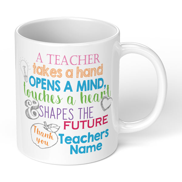 Personalised Teachers Mug Gift From Pupil To Teacher With Nice Phrase Design