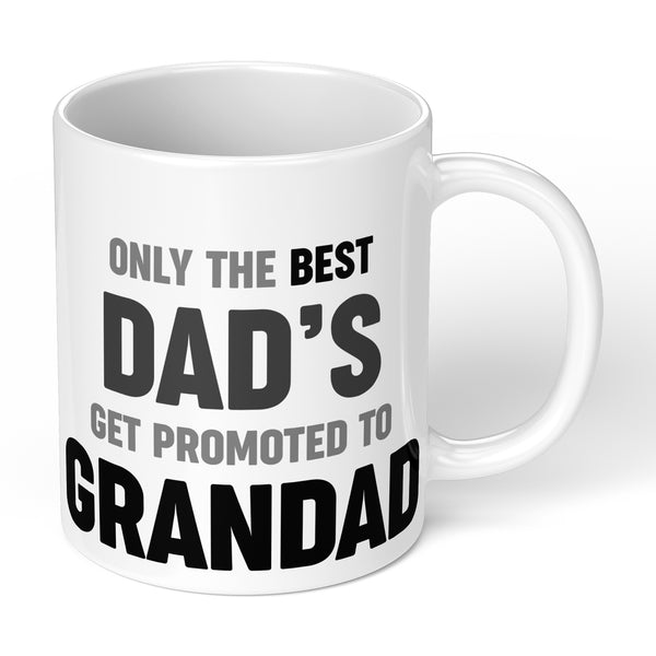 Ceramic Mug For Grandad With Surprise Pregnancy Announcement Dad's get Promoted to Grandad