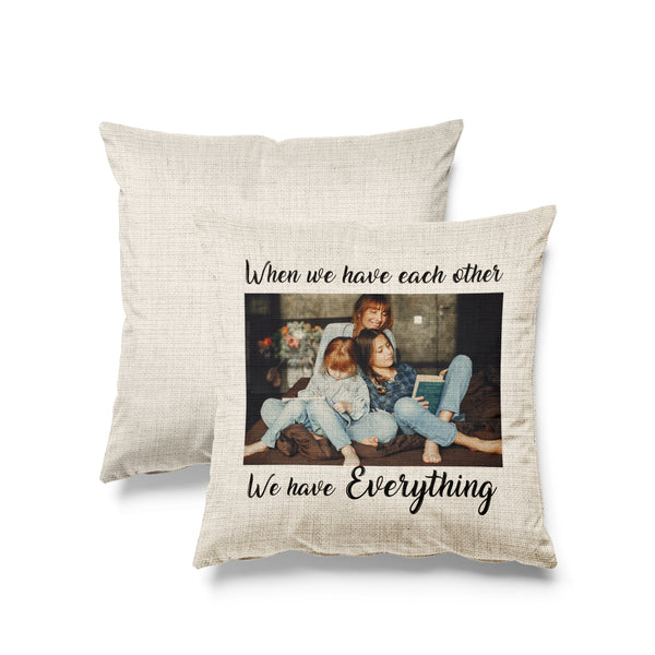 Personalised Mothers Day Family Pillow Includes Insert and Cover for Personalized Photo Gift