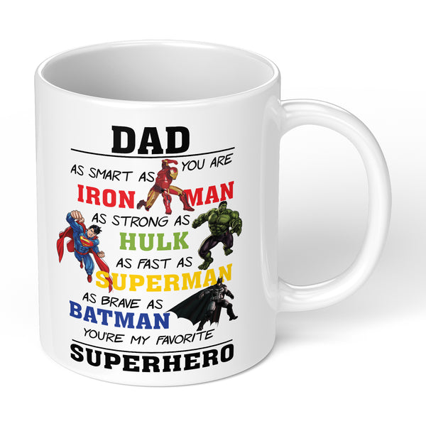 Superhero Mug With Superman Iron man Design For Dad For Fathers Day Gift