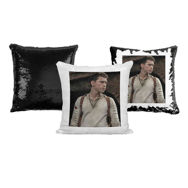 Tom Holland Celebrity Sequin Pillow Gift For Movie Lovers Or Movie Fans(With Insert Stuffing)