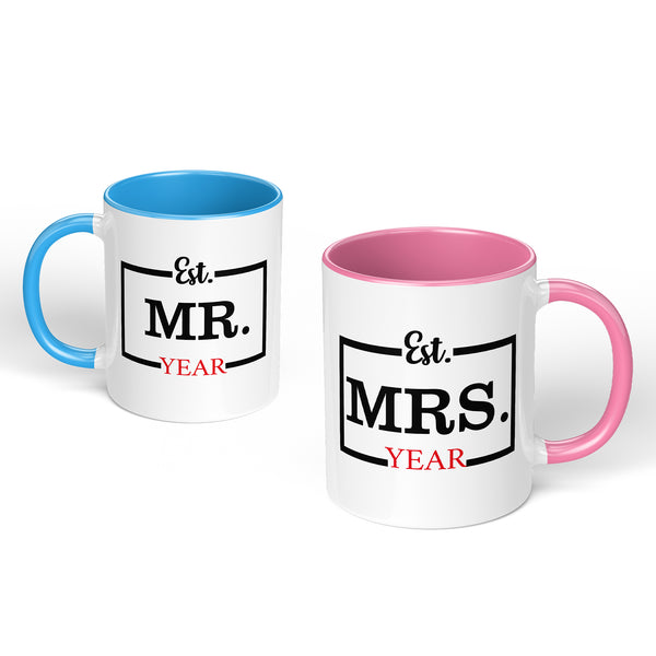 Valentines Day Or Anniversary Mug For Mr And Mrs With Custom Married Years For Lovely Couple