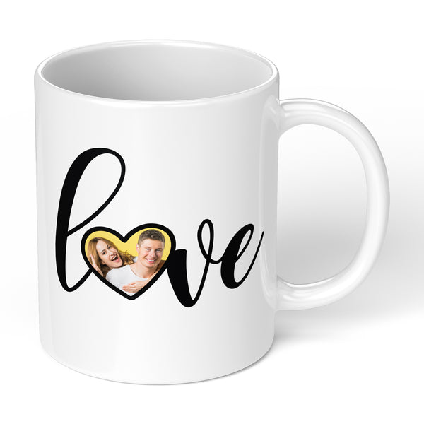 Personalised Mug For Valentines Gift With Customized Image And Love Design