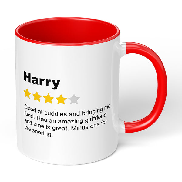 Personalised Coffee Mug For Valentines Day Or Anniversary With Custom Name And Paragraph