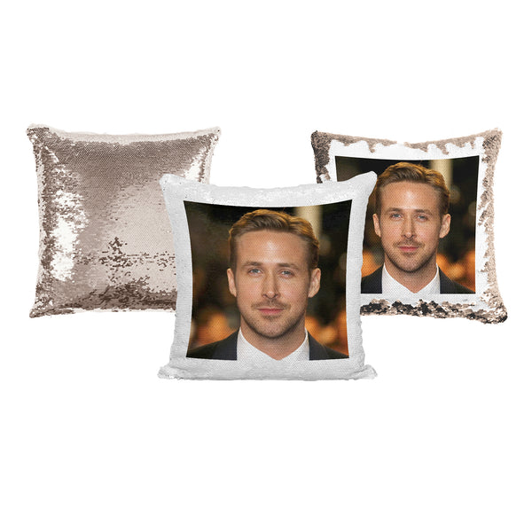 Ryan Gosling Celebrity Sequin Pillow Gift For Movie Fans Or Movie Lovers (With Insert Stuffing)