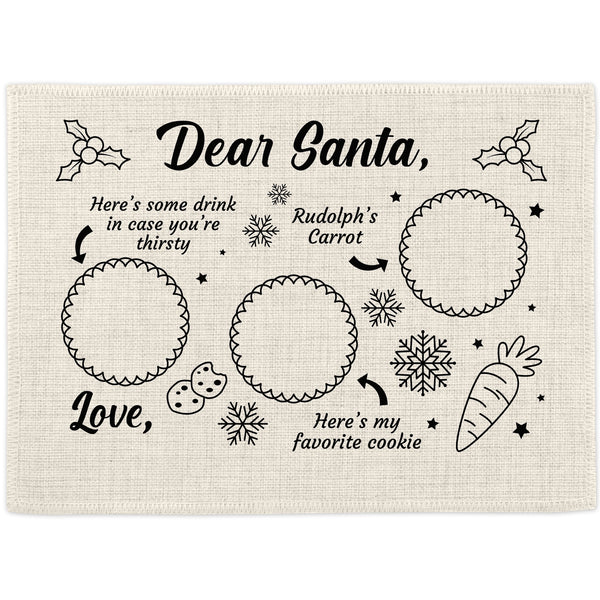 Personalised Christmas Place Mats Or Xmas Plate Boards For Kids And Childrens