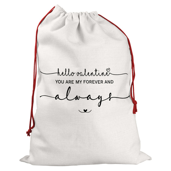 Personalised Valentine Sack With Couple Name And Date, Special Gift For A Special And Lovely Couple