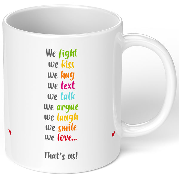 Personalised Valentines Day Mug For Couple With Customize Name