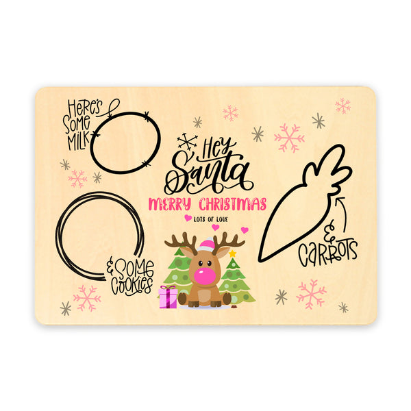 Personalised Place Mats With Reindeer Design For Christmas Gift For Kids And Childrens